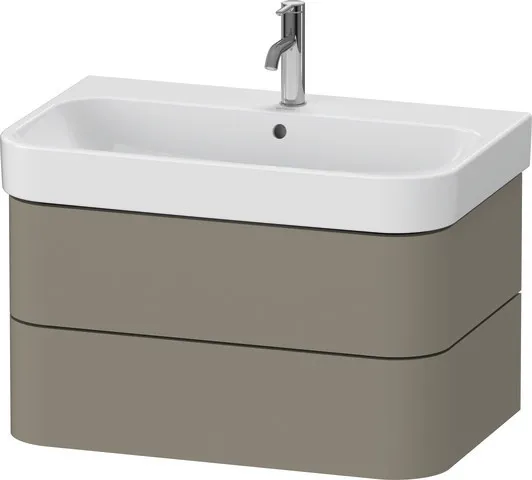 Duravit WTU wh. Happy D.2 Plus 775x415x490mm 2SK, Steingrau Seidenmatt, ohne ES