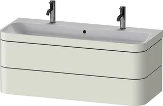 DU WTU m. Happy D.2 Plus 480x1175x490mm 2 Schubkästen, 1 HL, Weiß Seidenmatt