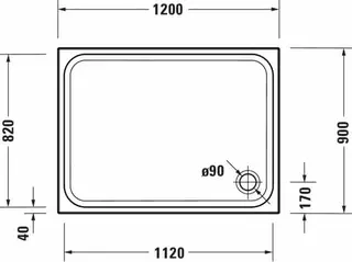 Duravit D-Code Duschwanne, 1200x900x85 mm, Weiß, Sanitäracryl – Bild 4