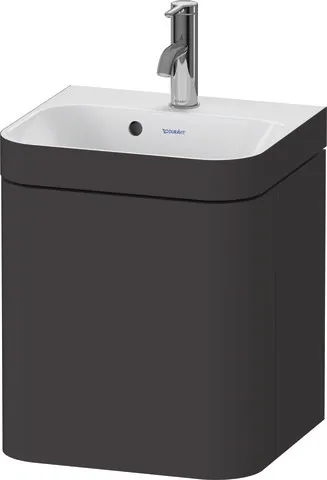 Duravit WTU m. Happy D.2 Plus 480x400x360mm 1 Tür r., 1 HL, Graphit Supermatt