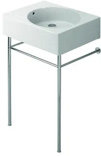 DU Design Classics Becken Scola 615 mm m.ÜL,m.HLB, 1 HL, Becken li., weiß