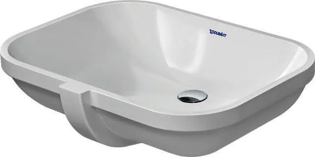 Duravit Einbauwaschtisch D-Code 560 mm EB v.unten, mit ÜL, ohne HLB, weiß