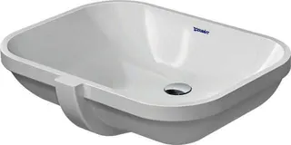 Duravit Einbauwaschtisch D-Code 560 mm EB v.unten, mit ÜL, ohne HLB, weiß