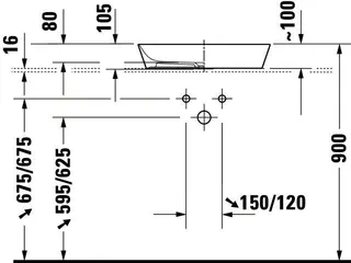 Duravit Aufsatzbecken Cape Cod 550mm Weiß o.Überlauf, o.Hahnlochbank, WG – Bild 4
