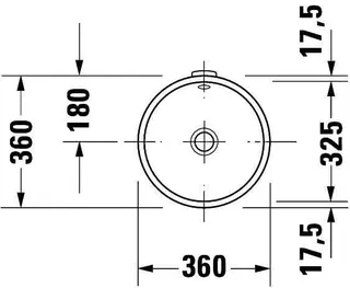 Duravit Einbauwaschtisch Architec 325 mm EB v.u.,m.ÜL,o.HLB,u.glasiert,weiß – Bild 4