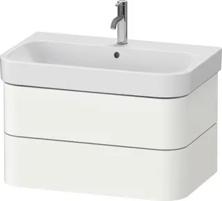 DU WTU wh. Happy D.2 Plus 775x415x490mm 2SK, Weiß Seidenmatt, ohne ES