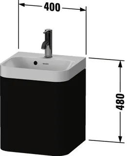Duravit WTU m. Happy D.2 Plus,1 Tür l.,1HL 480x400x360mm,Weiß Seidenmatt – Bild 4