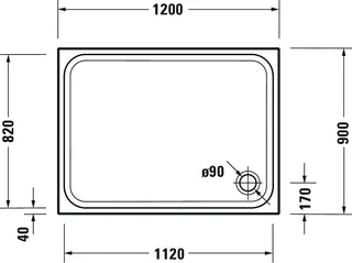 Duravit D-Code Duschwanne, 1200x900x85 mm, Weiß, Sanitäracryl, Antislip – Bild 2
