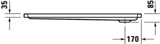 Duravit D-Code Duschwanne, 1200x900x85 mm, Weiß, Sanitäracryl, Antislip – Bild 5