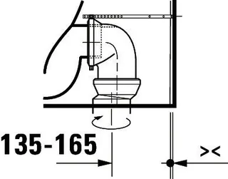 Duravit Stand WC für Kombination ME by Starck 650mm, weiß, TS, rimmless, HygieneGlaze – Bild 2