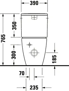 Duravit Stand WC für Kombination ME by Starck 650mm, weiß, TS, rimmless, HygieneGlaze – Bild 5