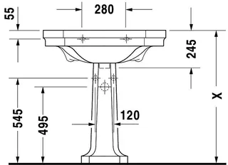 Duravit Standsäule 1930 für 043880 und 043870, weiß WonderGliss – Bild 5