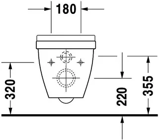 Duravit Wand-WC Starck 3 Comfort 545 mm Tiefspüler,Sitzhöhe +50 mm,weiß,HYG – Bild 3