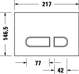 Duravit DuraSys A1 Betät.-Pl.mech. f. WC Dual Flush,Aufgesetzt/Fächenb.,Weiß – Bild 5