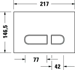 Duravit DuraSys A1 Betät.-Pl.mech. f. WC Dual Flush,Aufgesetzt/Fächenb.,Weiß – Bild 3