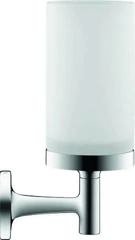 Duravit Starck T Zahnputzbecher, Chrom, Akzentfarbe: Wß Matt, 65x98x173 , Glas,