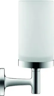 Duravit Starck T Zahnputzbecher, Chrom, Akzentfarbe: Wß Matt, 65x98x173 , Glas,