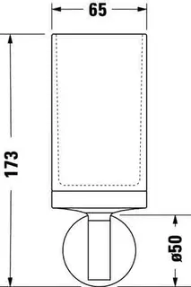 Duravit Starck T Zahnputzbecher, Chrom, Akzentfarbe: Wß Matt, 65x98x173 , Glas, – Bild 4
