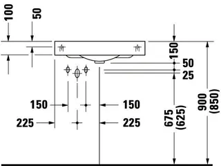 Duravit Eck-Waschtisch Architec 635 mm o.ÜL,m.HLB,HL li.,HL-Vst.re.,weiß – Bild 5