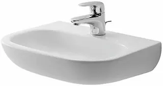 DU Handwaschbecken D-Code Med 450 mm ohne ÜL, mit HLB, 1 HL, weiß