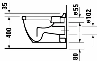 Duravit Wand-WC Starck 3 540 mm Flachspüler, weiß, HYG – Bild 2