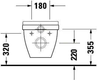 Duravit Wand-WC Starck 3 540 mm Flachspüler, weiß, HYG – Bild 3