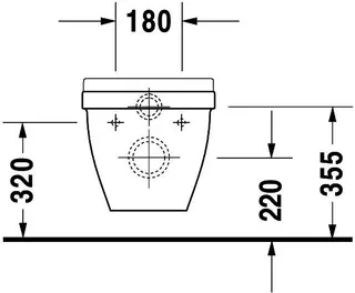 Duravit Wand-WC Starck 3 540 mm Flachspüler, weiß, HYG – Bild 4