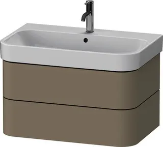 DU WTU wh. Happy D.2 Plus 775x415x490mm 2SK, Taupe Seidenmatt, ohne ES