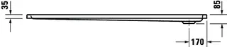 Duravit D-Code Duschwanne, 1700x900x85 mm, Weiß, Sanitäracryl, Antislip – Bild 3