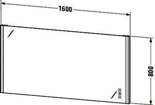 Duravit Spiegel Xsquare XS7017 Chrom 33x1600x800mm – Bild 4