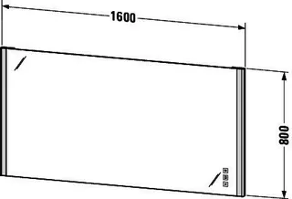 Duravit Spiegel Xsquare XS7017 Chrom 33x1600x800mm – Bild 5