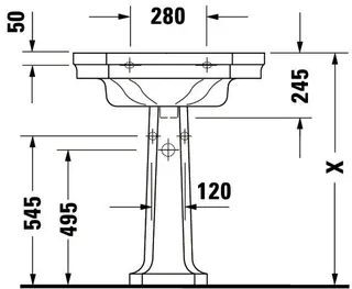Duravit Waschtisch 1930 700 mm mit ÜL, mit HLB, 1 HL, weiß – Bild 4