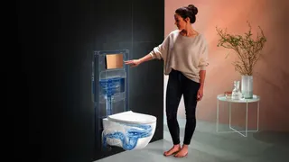 Geberit Duofix Element für WWC, 112 cm mit Sigma UP-SPK 12 cm, E-/K-Anschl.Dose – Bild 2