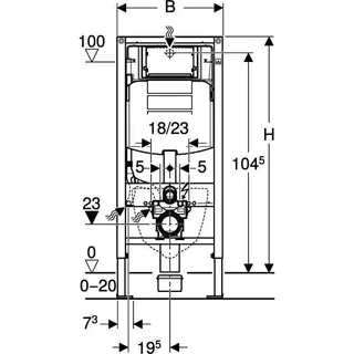 Geberit Duofix Element für WWC, 112 cm mit Sigma UP-SPK 12 cm, E-/K-Anschl.Dose – Bild 5