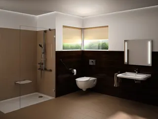 Geberit Renova Comfort Wand-WC Tiefspüler teilgeschlossene Form Rimfree, weiß Tect – Bild 3
