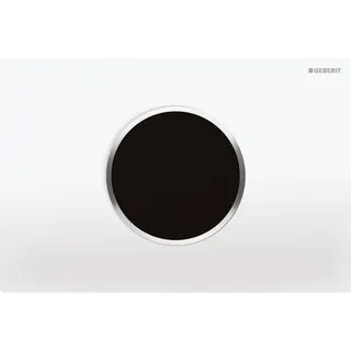 Geberit WC-Strg. m. elektr. Spül, Netz, bl/BT 2-Mengen-Sp., Sigma10, weiß/chrg/weiß