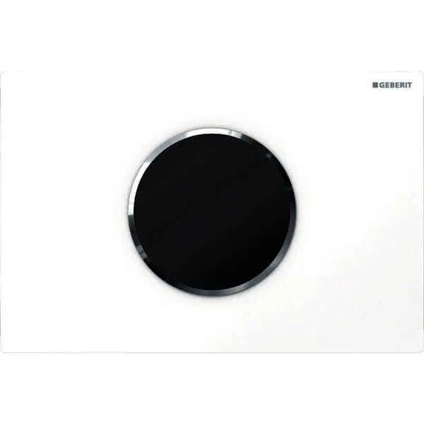 Geberit WC-Strg. m. elektr.Spül, Batt., bl/BT 2-Mengen-Sp., Sigma10, weiß/chrg/weiß