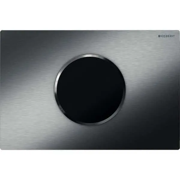Geberit WC-Strg. m. elektr.Spül, Batt., bl/BT 2-Mengen-Sp., Sigma10, edst. gebürstet