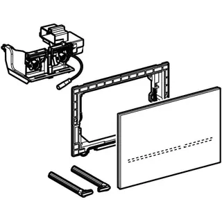 Geberit WC-Strg. m. elektr. Spül, Netz, bl/BT 2-Mengen-Sp., Sigma80, Glas verspiegelt – Bild 3