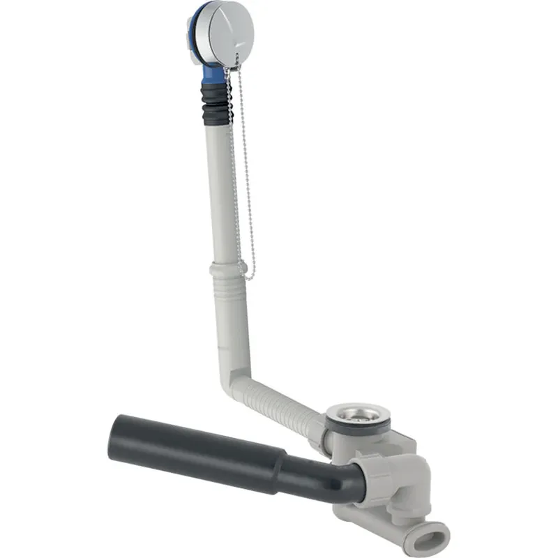 Geberit Badewannenablauf mit Ventilstopfen d52, mit Fertigbauset, DN40/50, chrg