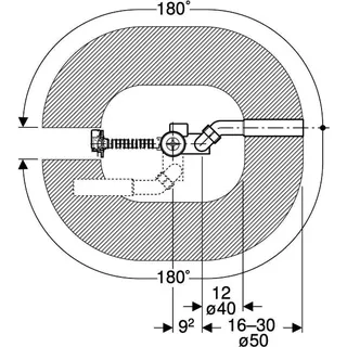 Geberit Badewannenablauf mit Ventilstopfen d52, mit Fertigbauset, DN40/50, chrg – Bild 4