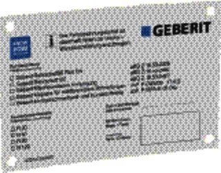 Geberit Kennzeichnungsschild für Rohrabschottungen – Bild 2
