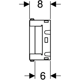 Geberit GIS Montageplatte universell 15 x 40 cm, für UP-Armatur – Bild 4