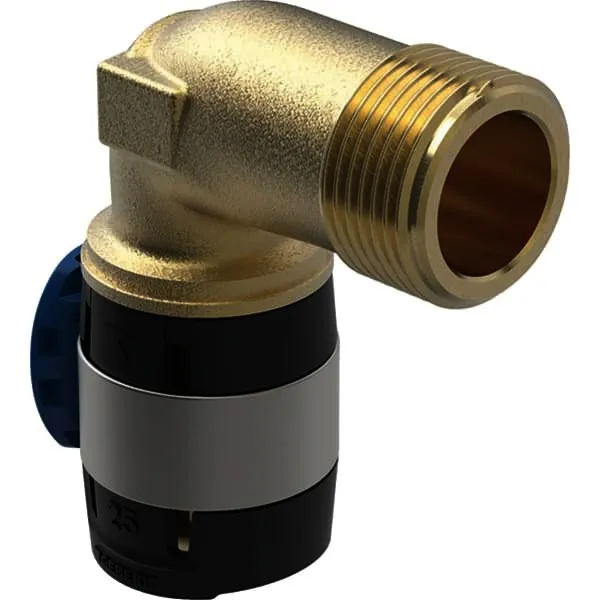 Geberit FlowFit Übergangsbogen 90Gr mit AG RG, d20-R1/2, lang