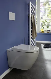 sanibel 3001-Wand-Tiefspülklosett PLUS spülrandlos S-Flush verd. Bef. rund weiß – Bild 2