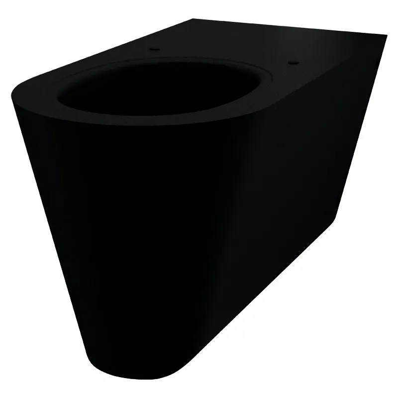 KD WC 700 S wandh. Anschluss von hinten Edelstahl matt schwarz