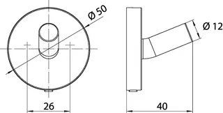Emco Haken round 13900 D: 12 mm weiss – Bild 2