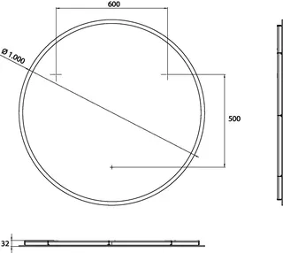 Emco Lichtspiegel pure+ 21010 umlaufende Mattierung 1000mm – Bild 2