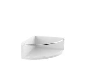 EC Eckwandkorb round 00101 Eckmaß 175 mm chr/weiss