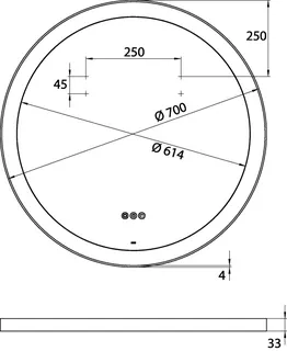 Emco Rahmenlichtspiegel round 00707 umlaufende Beleuchtung 700mm spiegel/we – Bild 3